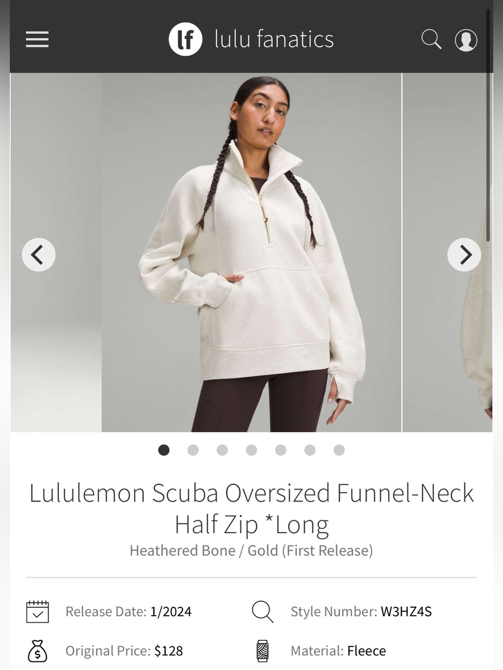 Lululemon Scuba Oversized Funnel-Neck Half Zip *Long